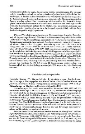Rezensionen und Hinweise : Wirtschafts- und Sozialgeschichte