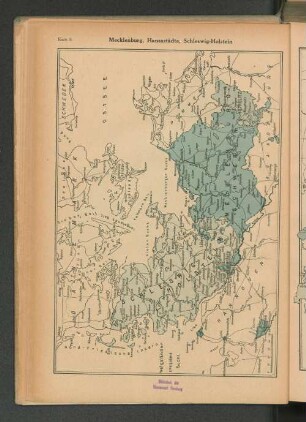 Karte 6. Mecklenburg, Hansastädte, Schleswig-Holstein