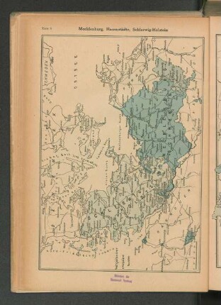 Karte 6. Mecklenburg, Hansastädte, Schleswig-Holstein