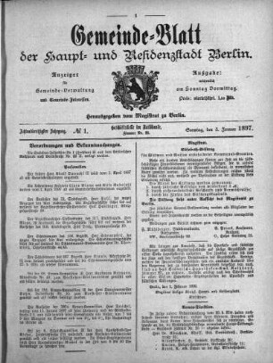 1897,1: No. 1, 3. Januar 1897