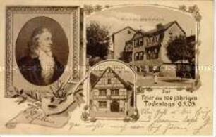 Postkarte zum 100. Todestag von Friedrich Schiller