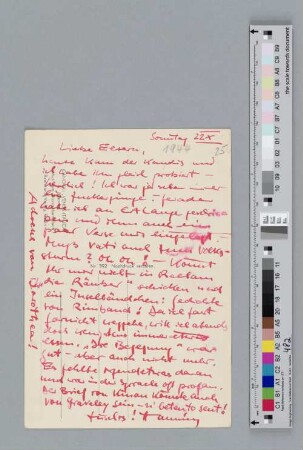 Postkarte an Hertha und Fritz Borchert