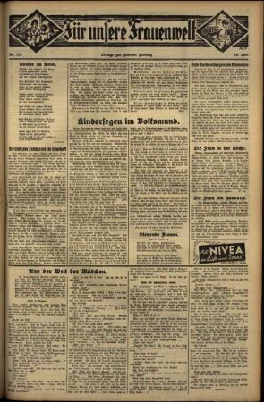 Zweite Ausgabe vom Donnerstag, den 14. Juni 1934.