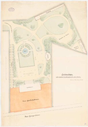 Gesellschaftshaus, Breslau: Lageplan 1:125