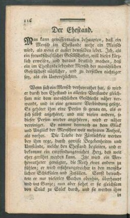 Der Ehestand