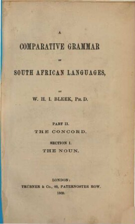 A comparative grammar of South African Languages, 2