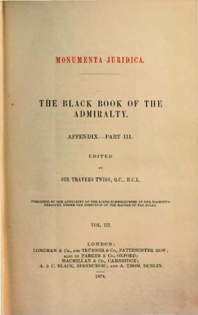 The Black Book of the Admiralty : with an appendix, 3. Appendix, Part III