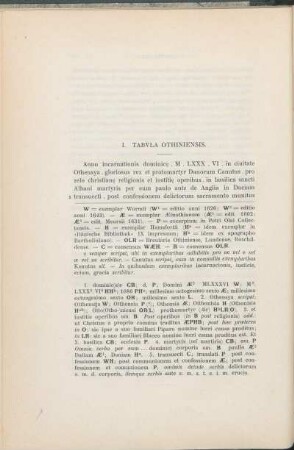 I. Tabvla Othiniensis.