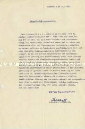 Arbeitszeugnis einer Firma - Familienkonvolut