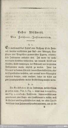 Erster Abschnitt. Von Zeichnen-Instrumenten