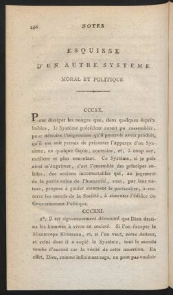 Esquisse D'Un Autre Systeme