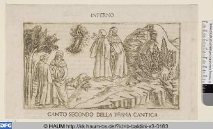 INFERNO. CANTO SECONDO DELLA PRIMA CANTICA [Dante und Vergil mit der Vision der Beatrice]