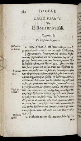 Liber Primus De Historia universali.