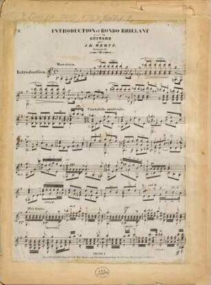 Introduction et Rondeau brillant : pour la guitarre ; oeuvre 11