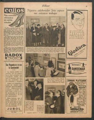 Nuestro colaborador Sirio expuso sus artísticos trabajos