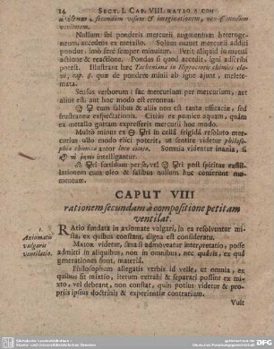 CAPUT VIII rationem secundam a compositione petitam ventilat.