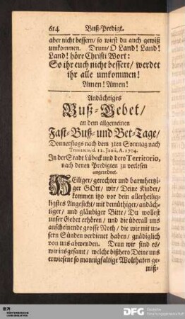 Andächtiges Buß-Gebet