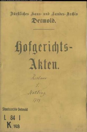 Kestner, Vogt zu Lage gegen Bürgermeister Nolting zu Lage - Schuldforderung