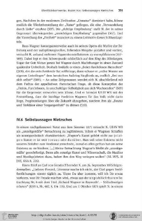 IV.6 Selbstaussagen Nietzsches