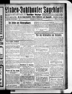 Linden-Dahlhauser Tageblatt : Bochumer Tageblatt : amtlicher Anzeiger für die Groß-Gemeinde Linden-Dahlhausen und Umgegend