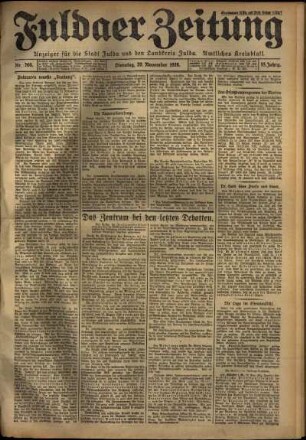 Ausgabe vom Dienstag, den 20. November 1928.