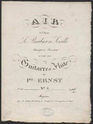 Air de l'opéra Le barbier de Seville