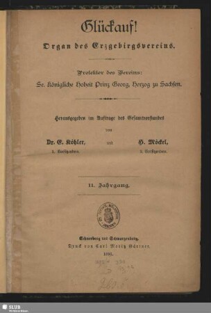 11.1891: Glückauf : Zeitschrift des Erzgebirgsvereins