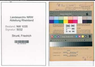 Entnazifizierung Friedrich Strunk , geb. 04.05.1901 (Steiger)