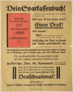 Programmatischer Wahlaufruf der Deutschnationalen Volkspartei zur Reichstagswahl Mai 1924