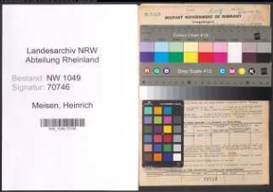 Entnazifizierung Heinrich Meisen , geb. 21.02.1881 (Landwirt)