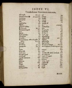 Index VI. Vocabulorum Græcorum citatorum.