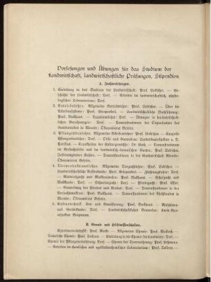 Vorlesungen und Übungen ...