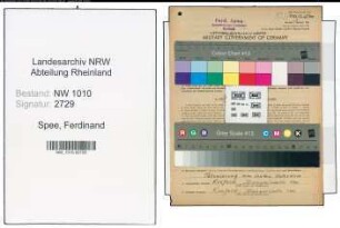 Entnazifizierung Ferdinand Spee , geb. 12.01.1878 (Klempnermeister)