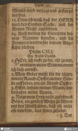 Psalm CXLI