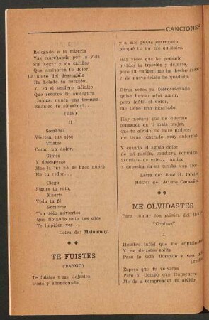 Me olvidastes : Para cantar con música del tango "Cenizas"