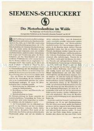 Die motorisierte Bodenfräse für Waldarbeiten