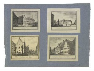 Rathaus, Oberamt (Frauenstr 23), Landvogtei (Grüner Hof 5), Deutschordenshaus. 1815