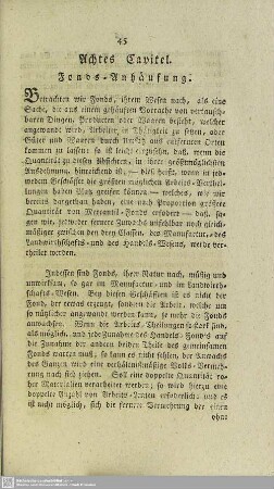 Achtes Capitel. Fonds-Anhäufung