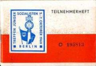 Teilnehmerheft für das "Treffen junger Sozialisten" 1969 in Berlin