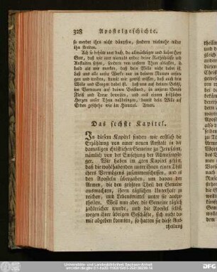 Das sechste Kapitel.