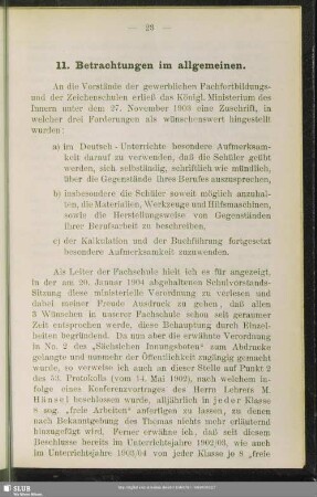 11. Betrachtungen im allgemeinen
