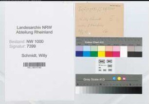Entnazifizierung Willy Schmidt, geb. 11.08.1902 ()