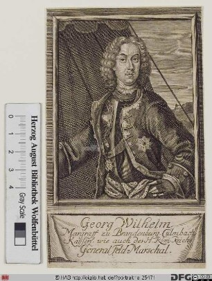 Bildnis Georg Wilhelm, Markgraf von Brandenburg-Bayreuth (reg. 1712-26)