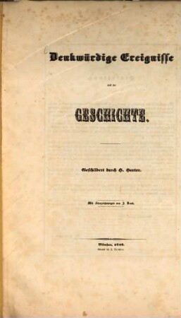 Denkwürdige Ereignisse aus der Geschichte