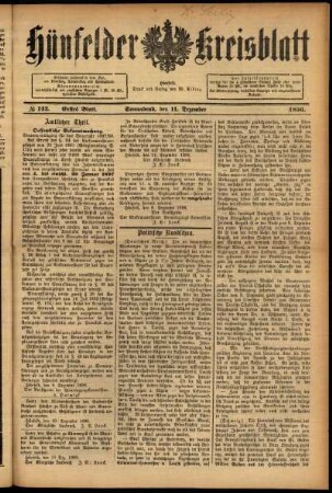 Ausgabe vom Freitag, den 11. Dezember 1896.
