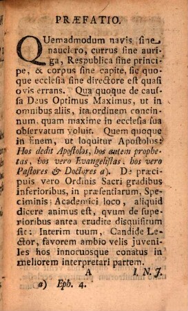 Exercitium acad. de praecipuis gradibus inferioribus ordinis sacri in ecclesia primitiva