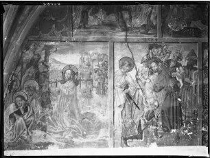 Konstanz Münster Silvesterkapelle Wandmalerei Südwand Christus am Ölberg und der Verrat des Judas
