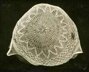 Haube, gestrickt. Draufsicht