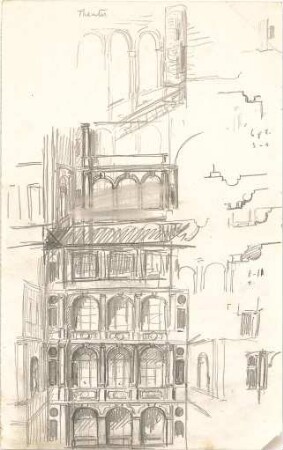 Hildebrand, Adolf von; Wien (Österreich); Theaterbau für Wien - Teilansicht, Details