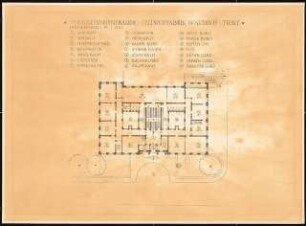 Verwaltungsgebäude der Zellstoff-Fabrik Waldhof, Tilsit: Grundriss Erdgeschoss 1:200